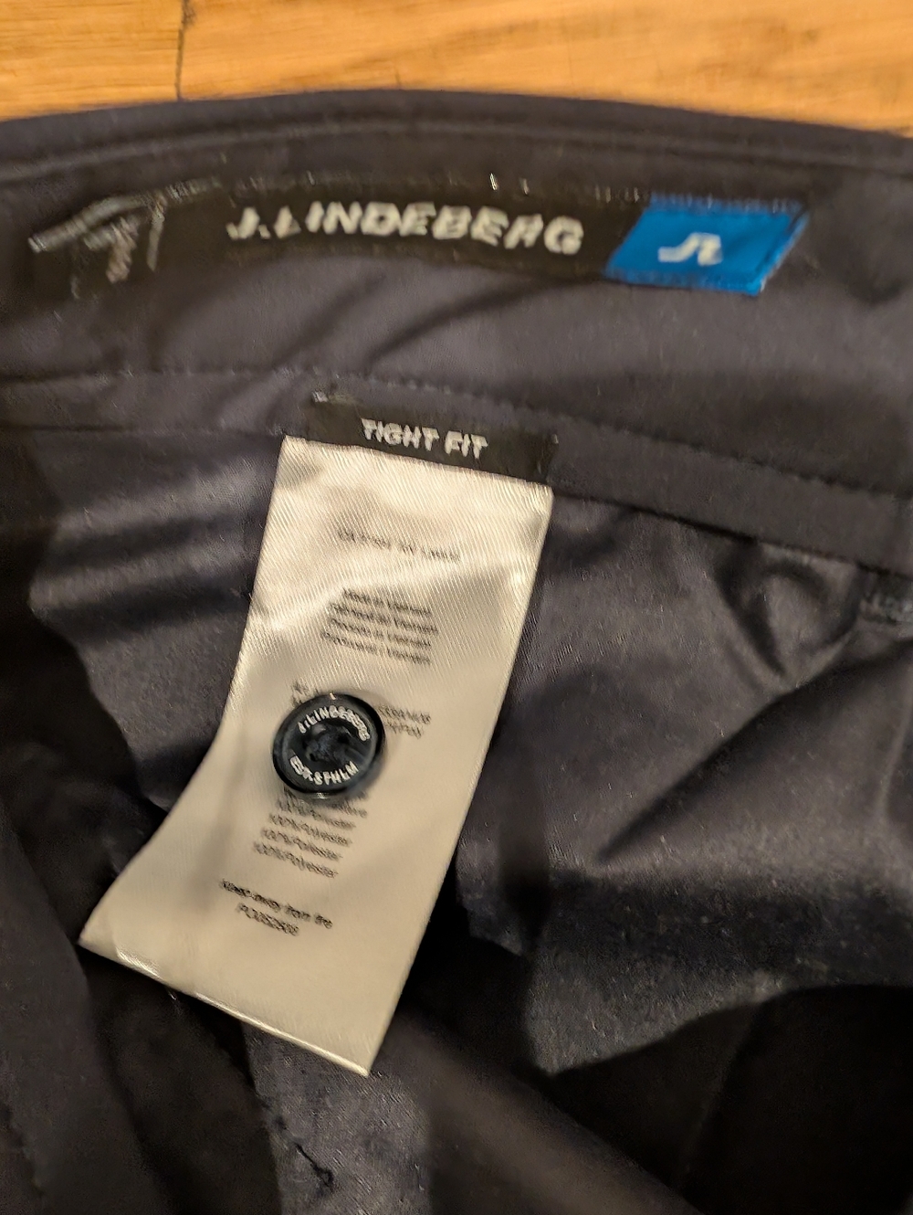 J.Lindeberg Elof Tight Fit Light Poly Pants Navy 36x30 NWT - Picture 7 of 7